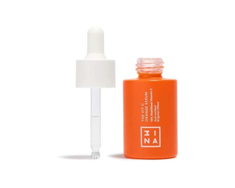 3INA Makeup The Vit C Orange Serum Transparent Facial Serum 15% Stabilized Vitamin C Vegan Cruelty Free