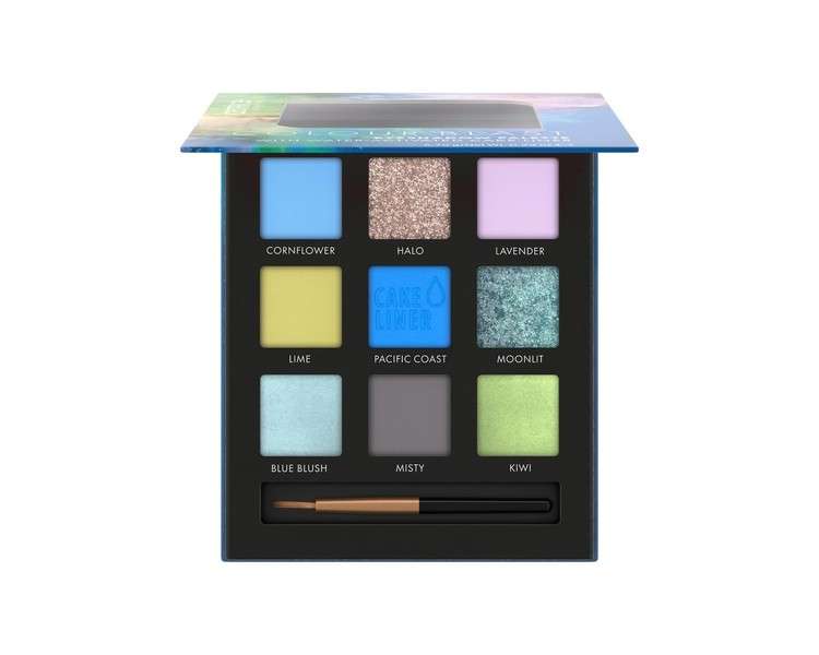 Catrice Colour Blast Eyeshadow Palette 010 Gorgeous Plums Neutrals and Reds with Water Activated Cake Liner Vegan and Cruelty Free Blue meets Lime