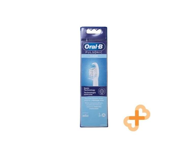 Oral-B Pulsonic Clean Electric Toothbrush Heads 4 Pieces Sonic Technology