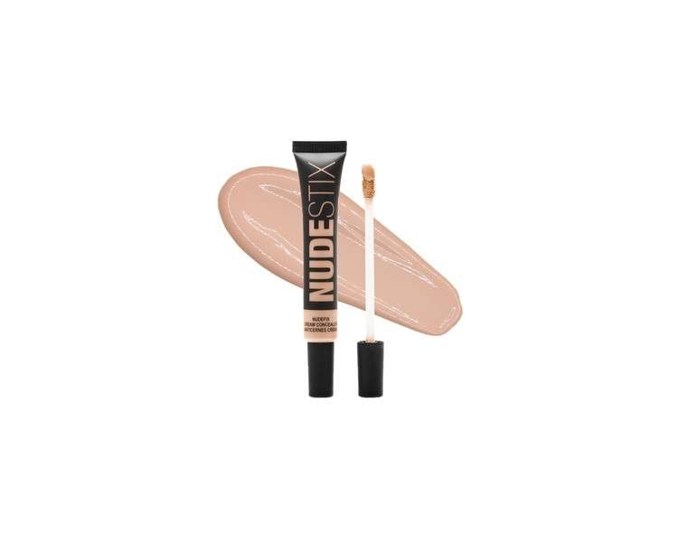 Nudestix NudeFix Cream Concealer Lightweight Liquid Natural Finish Makeup Hydrating Brightening Under Eye Dark Circle Corrector Reduces Redness and Blemishes Shade Nude 4.5 0.34 fl oz 10ml