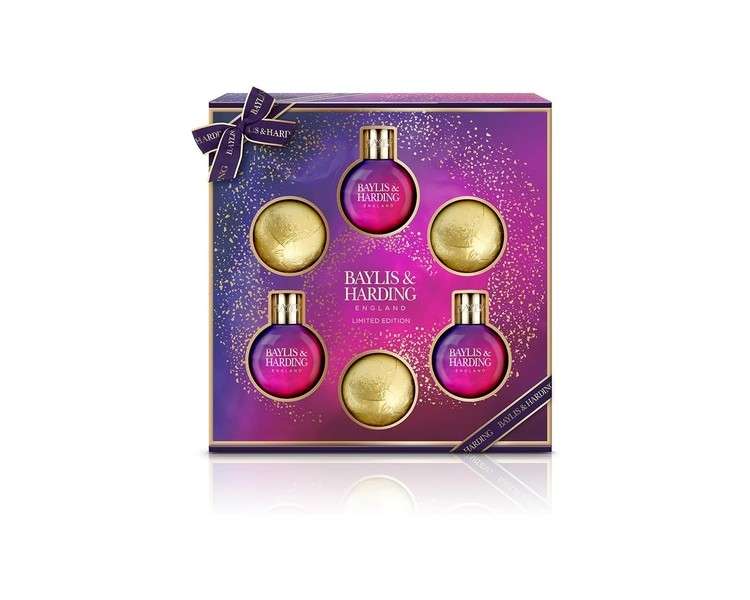 Baylis & Harding Midnight Fig & Pomegranate Festive Bauble Bath & Shower Gift Set