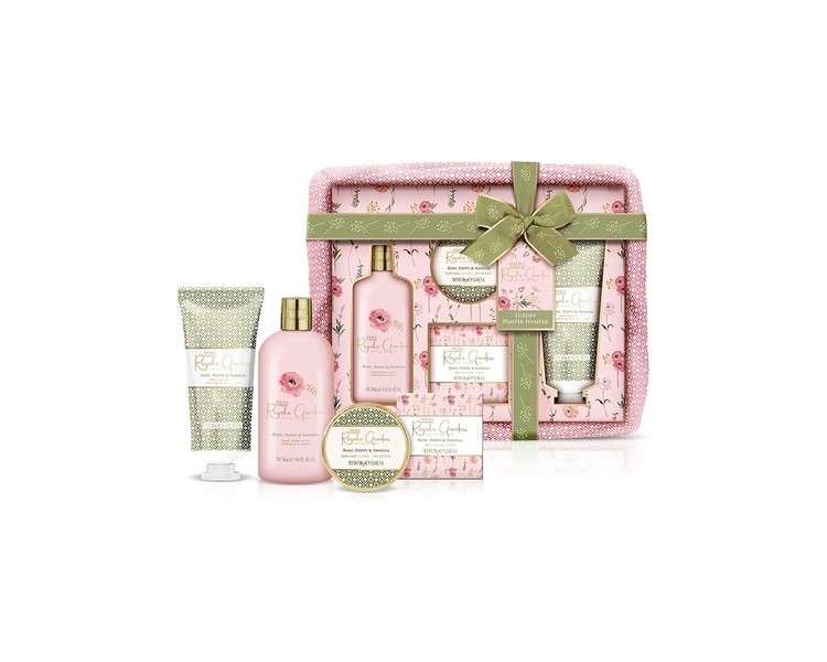 Baylis & Harding Royale Garden Rose Poppy & Vanilla Luxury Bathing Hamper Gift Set - Vegan Friendly