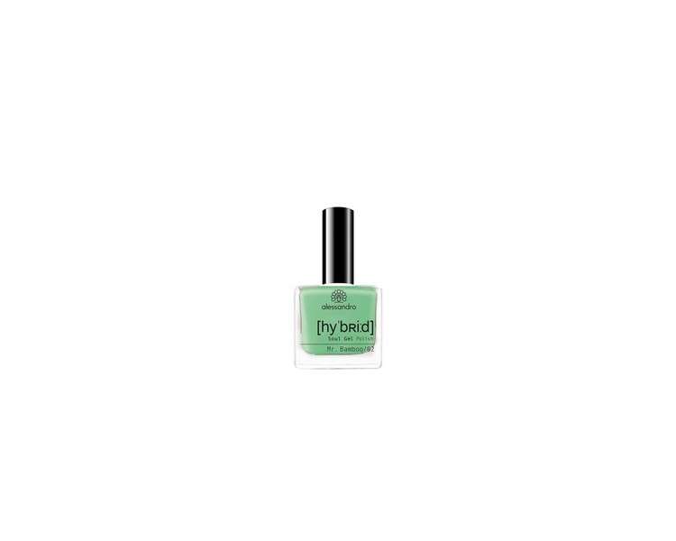 Alessandro Hybrid Nail Polish Mr Bamboo - Delicate Green - Perfect Nails in Just 3 Steps - Up to 10 Days of Wear 8ml Mr. Bamboo
