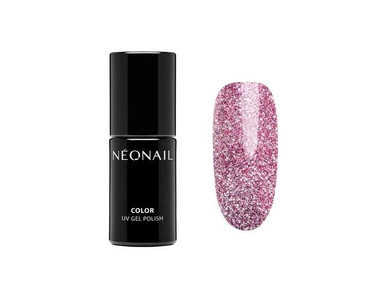 NEONAIL UV Nail Polish 7.2ml Pink No Bra Club Glitter Gel Nail Design Shellac