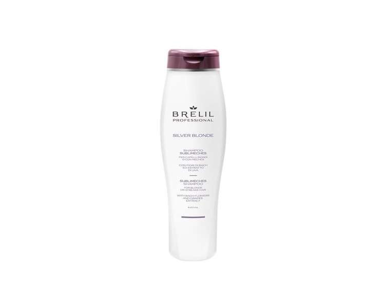 Brelil Silver Blonde Shampoo Tone-Correcting Formula for Lightened Hair 250ml 8.45fl. Oz