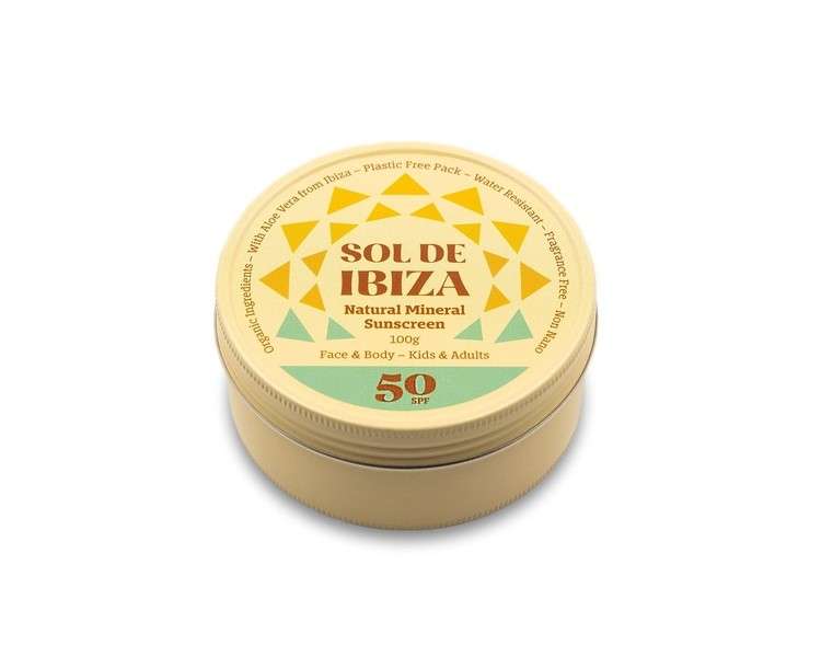 Sol de Ibiza Plastic Free Cream Natural Mineral Sunscreen SPF50