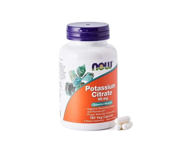 Now Foods Potassium Citrate Capsules 99mg 180 Count