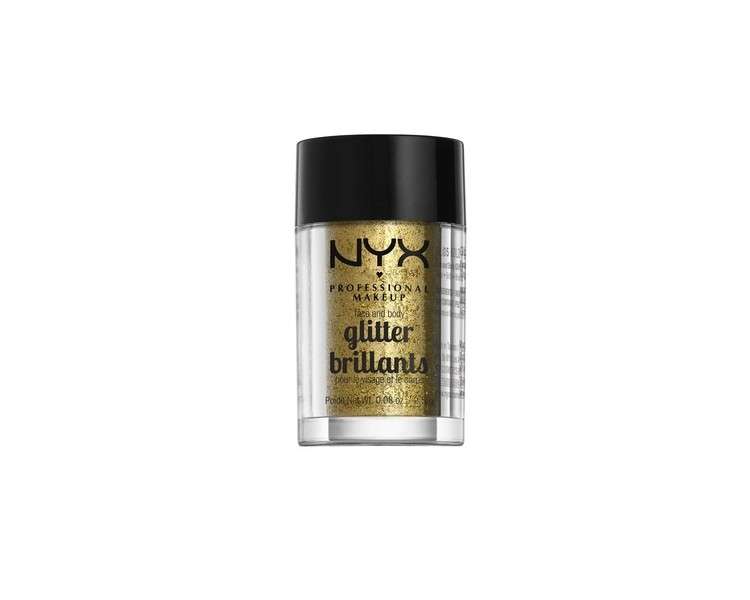 NYX Professional Makeup Face & Body Glitter Gold 0.08oz