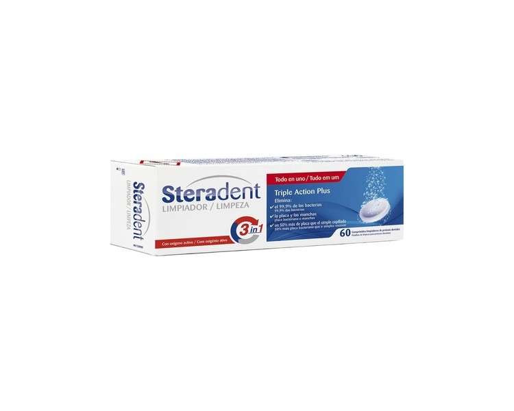 Steradent Triple Action Plus Standard 60 Tablets