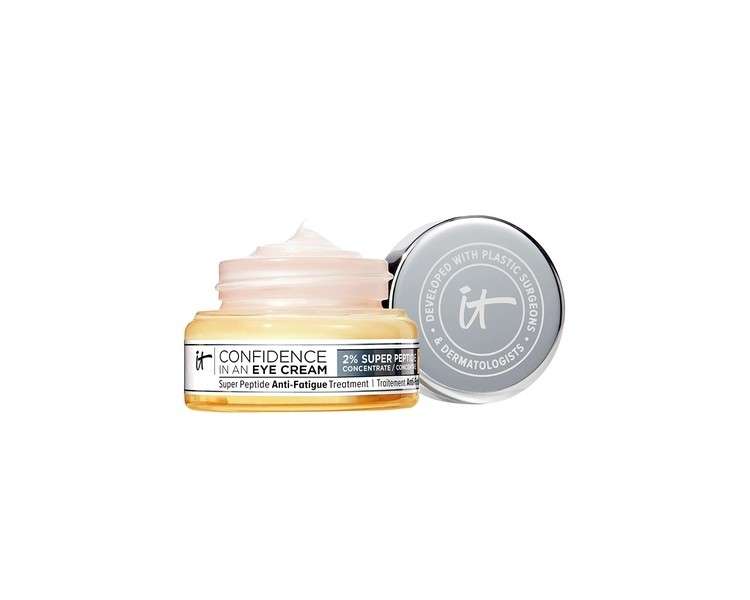 IT Cosmetics Confidence in an Eye Cream Anti Aging Eye Cream for Dark Circles Crow's Feet Lack of Firmness & Dryness 48HR Hydration with 2% Super Peptide Concentrate 0.5 fl oz