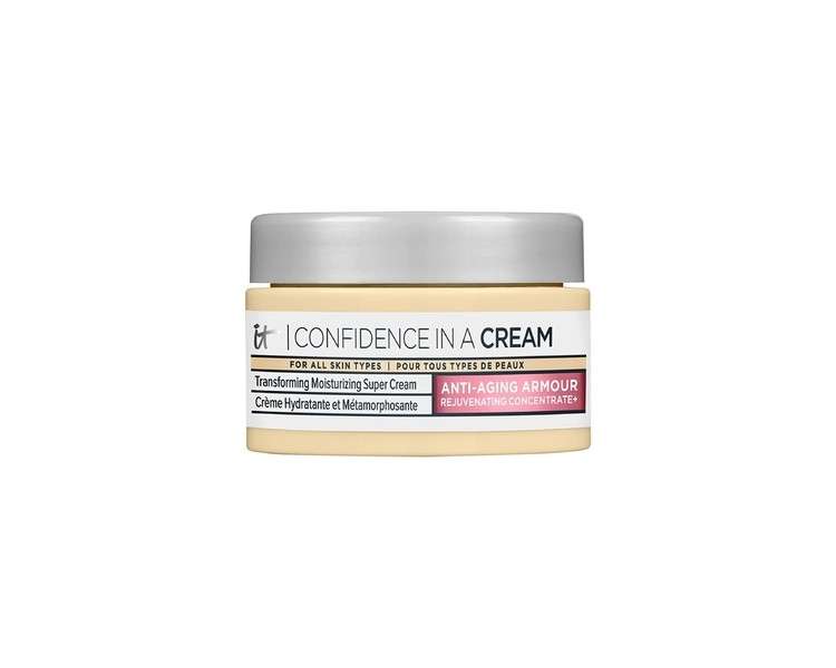 IT Cosmetics Confidence in a Cream Anti Aging Face Moisturizer with Hyaluronic Acid, Niacinamide and Peptides 0.5 fl oz