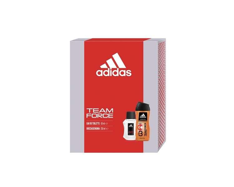 Adidas Team Force Gift Set for Men 50ml Eau De Parfum Spray Fragrance + 250ml Shower Gel