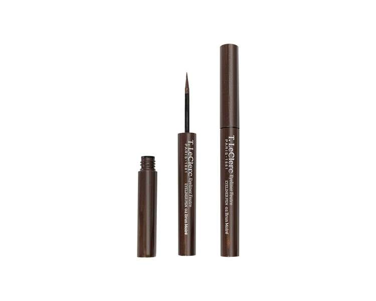 T. LeClerc EyeLiner Brush Shade 02 Brun Moiré Vegan - Tested Under Dermatological and Ophthalmological Control