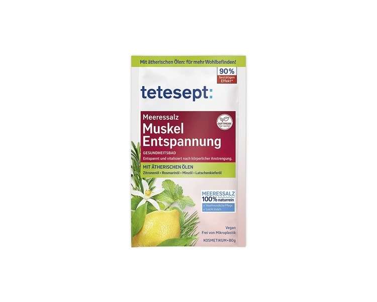 tetesept Sea Salt Muscle Relaxation Bath with Essential Oils 80g