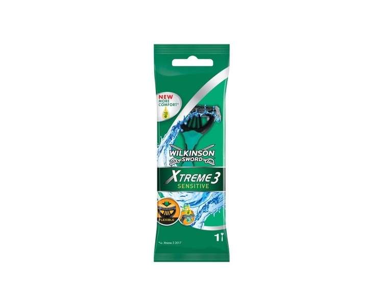 Wilkinson Sword Xtreme 3 Sensitive Men's Single Disposable Razor - Single Blade