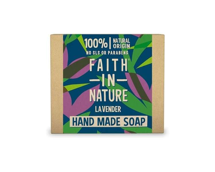 Faith In Nature Natural Lavender Hand Soap Bar Nourishing Vegan and Cruelty Free 100g - Lavender
