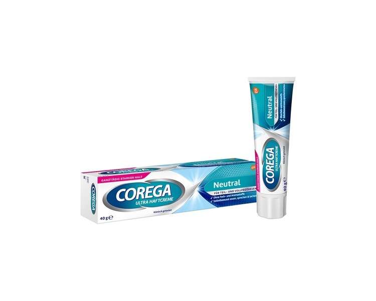 Corega Ultra Neutral Denture Adhesive for Dentures/Third Teeth 40g