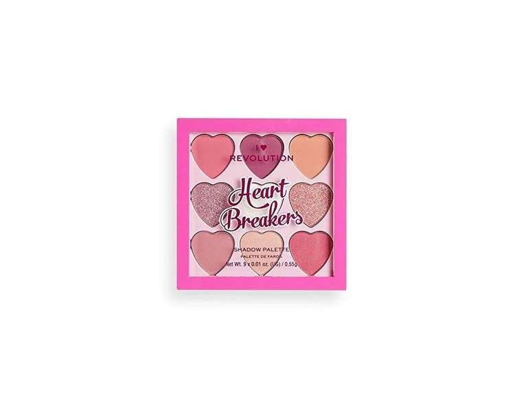 I Heart Revolution Heartbreakers Sweetheart Eyeshadow Palette with 9 Shades