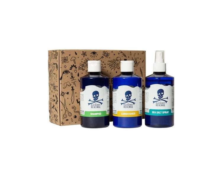 The Bluebeards Revenge Men's Shower and Styling Set with Shampoo, Conditioner, and Sea Salt Spray 300ml