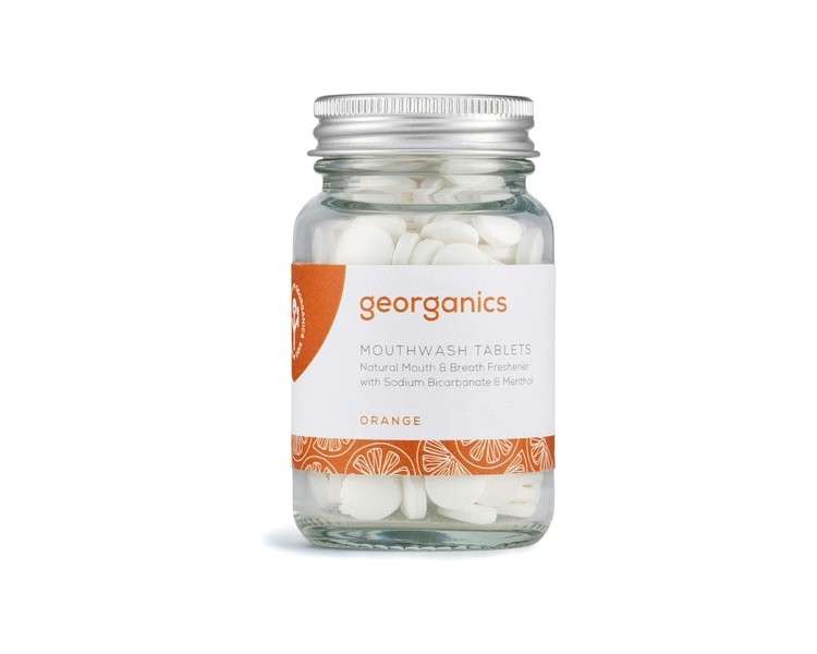 Georganics Orange Mouthwash Tablets with Sodium Bicarbonate 180 Tablets