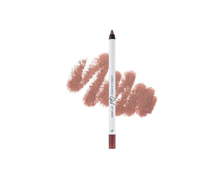 Lamel Gel Lip Liner Sharpenable Pencil Long-lasting Formula Waterproof Smudge-Proof Precision 1.7g Ash Rose