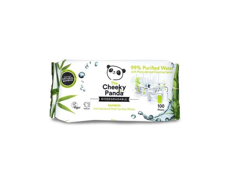 The Cheeky Panda Antibacterial Bamboo Wipes 100 Wipes