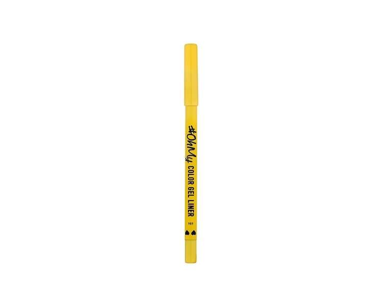 Lamel Oh My Color Gel Eye Liner Long-Lasting Formula Creates Regular Lines Professional Look Cruelty-Free Yellow N.404