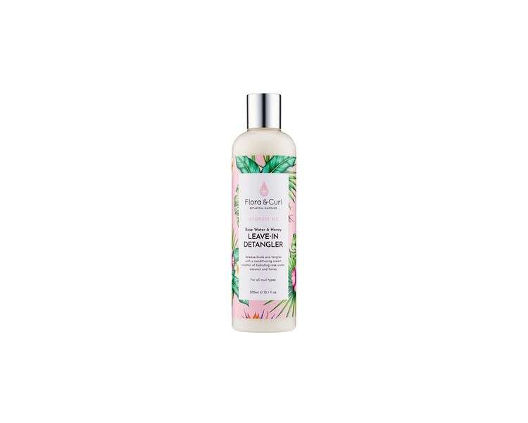 Flora & Curl Bio-Rose & Honey Leave-In Detangler for Curly and Coily Natural Hair 300ml