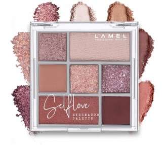 Lamel SELFLOVE Eyeshadow Palette Matte Shiny and Pearlescent Shades Pink N. 401