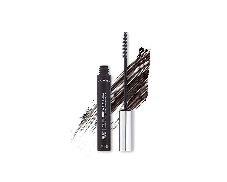 Lamel Crush Brow Mascara No. 402 Professional Product for Expressive Eyebrows Long-Lasting Formula Easy to Apply Brown