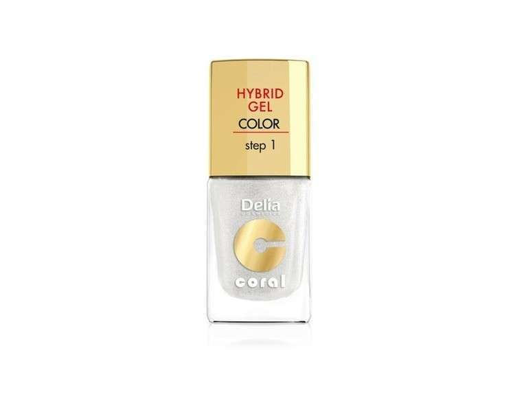 Delia Cosmetics Coral Hybrid Gel Nail Polish No. 32 White Pearl 11ml