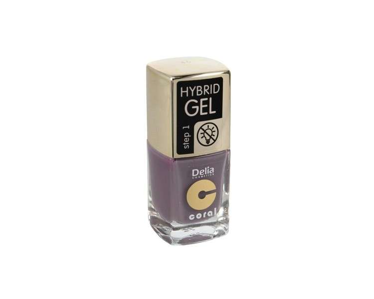 Delia Cosmetics Coral Hybrid Gel Nail Polish No. 46 Grey Lilac 11ml