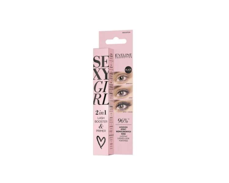 Eveline Sexy Girl 2 in 1 Mascara Lash Booster and Primer Black 10ml