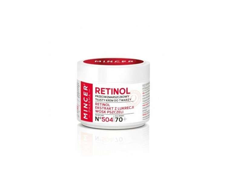 Mincer Pharma Retinol Anti-Wrinkle Cream 70+ No. 504 50ml