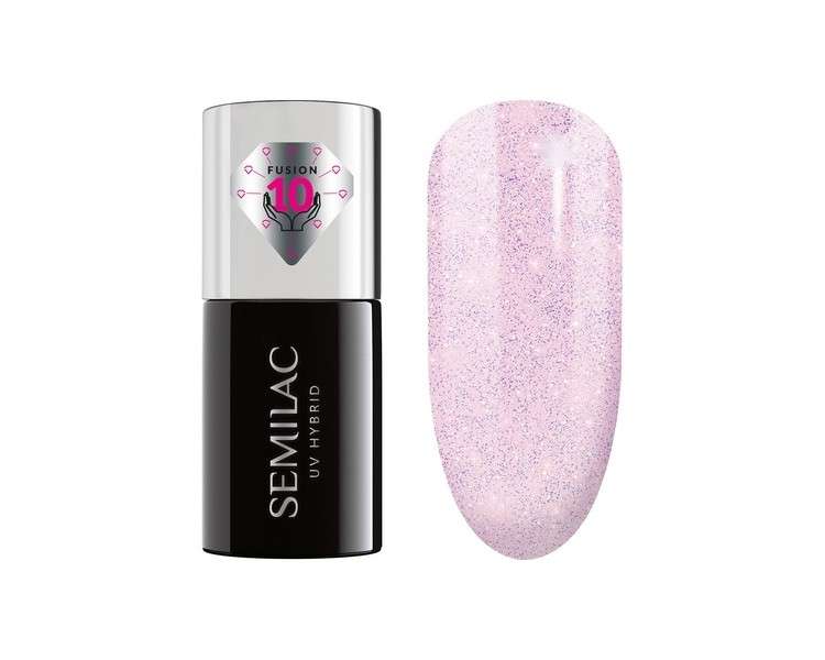 Semilac Extend Care 5in1 Glitter Delicate Pink Nail Polish 7ml