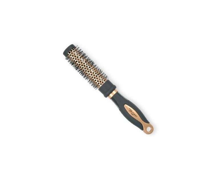 Top Choice Exclusive Round Gold/Black Hairbrush 62018-02