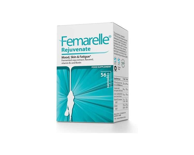 Femarelle Rejuvenate Food Supplements for Mood Skin and Hair Support 55g