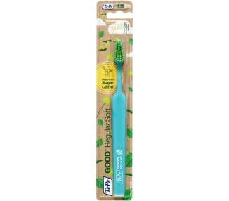 TePe GOOD Regular Soft Toothbrush Small and Easy to Use - Environmentally Friendly for Fresh Breath Green