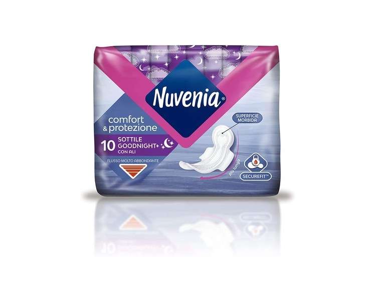 Nuvenia SecureFit Thin Night Pads with Wings