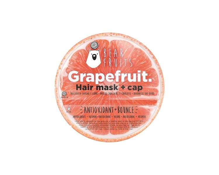 Bear Fruits Grapefruit Antioxidant + Volume Hair Mask with Reusable Cap 20ml