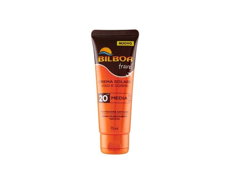 Körpersonnenschutz Travel Size SPF 20 Sunscreen Low Protection for Face and Body 75ml