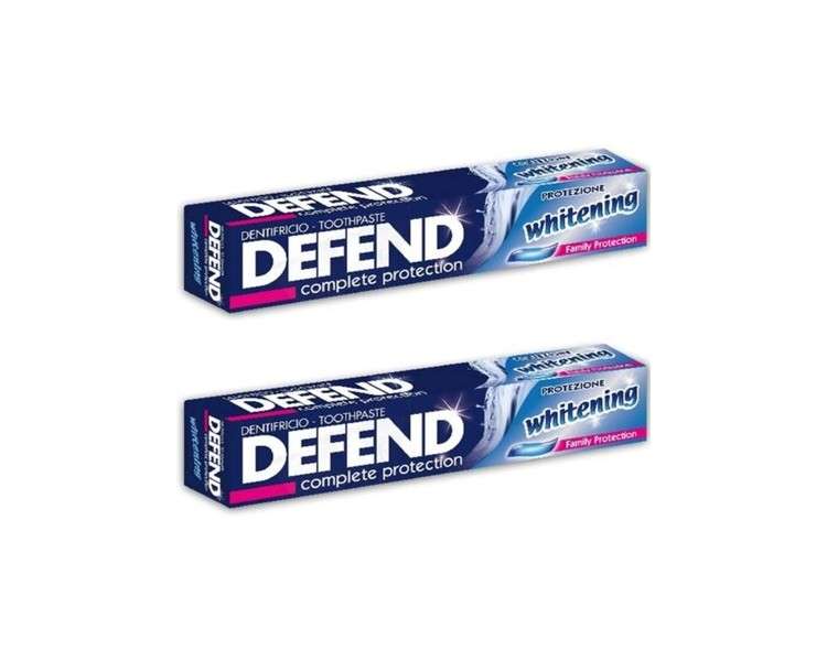 Defend Whitening Protection Toothpaste 2.53fl.oz 75ml - Pack of 2