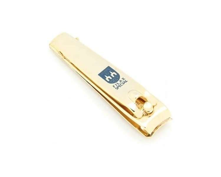 Filax Gold Nail Clipper with Stainless Steel Curved Blade for Manicure and Pedicure Accessories