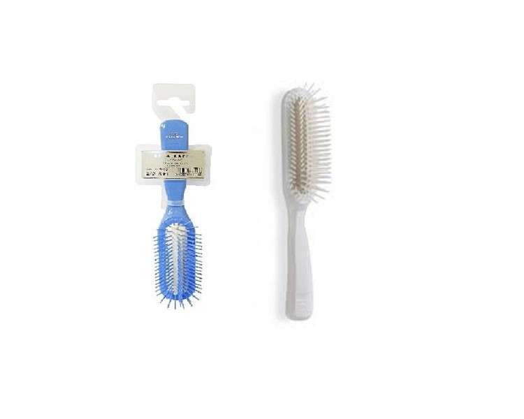 Acca Kappa Pneumatic Brush 12 AX6360 Plastic Teeth Thin Plastic Compatible for Hair