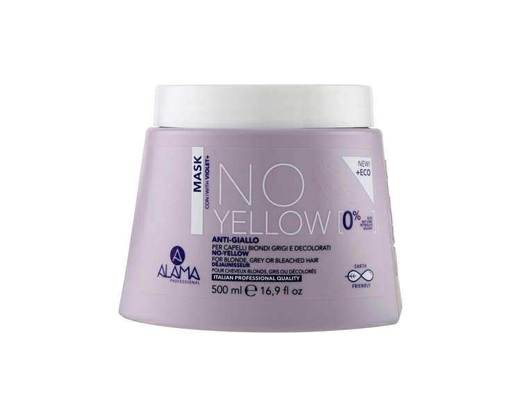 Alama No Yellow Anti-Yellowing Mask for Blonde, Gray, and Decolored Hair 500ml