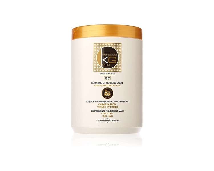 KERAGOLD PRO Hair Mask for Dry Dull/Frizzy Hair without Sulfates 1000ml