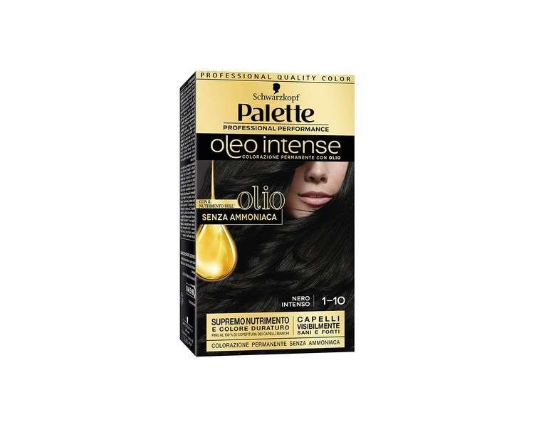Schwarzkopf Oleo Intense Permanent Hair Color 1-10 Deep Black