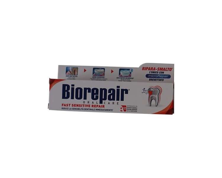 Biorepair Fast Sensitive Repair Toothpaste with microRepair 2.02fl.oz 60ml