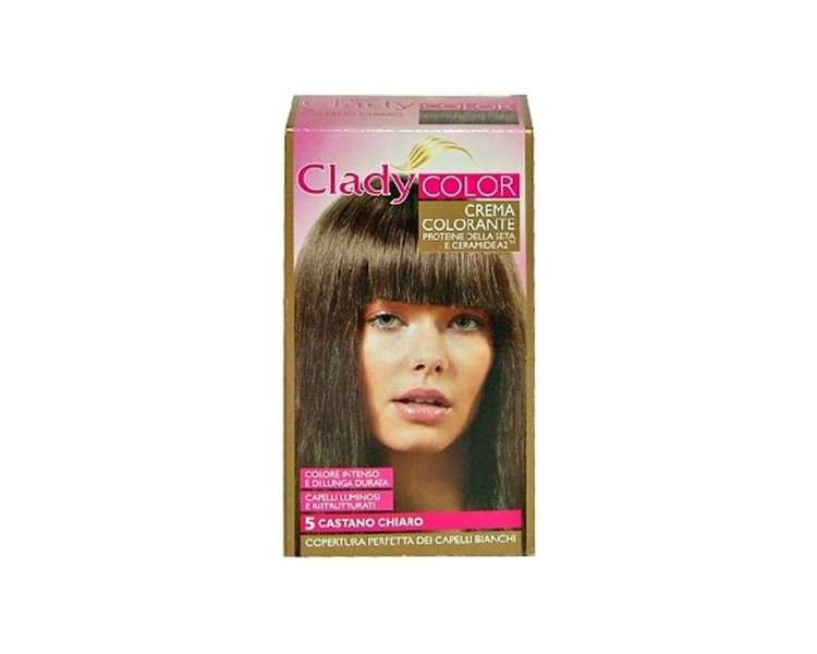 Clady Permanent Oxidation Hair Color Cream, N.5 Light Brown