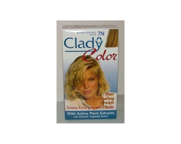 Clady Hair Color Cream Permanent Oxidizing Color No. 7 Blonde